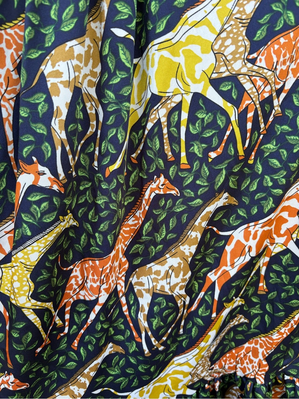 J. Crew Giraffe Print Ruffled Medium - Picture 5 of 9